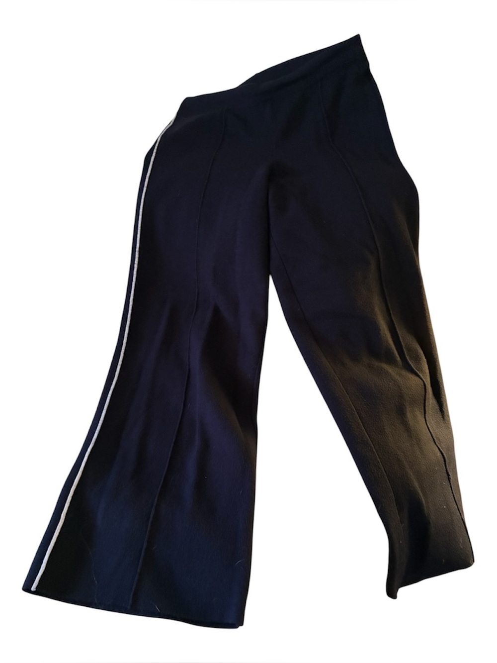 K-Swiss Navy Wide-Leg Pants with White Side Stripe